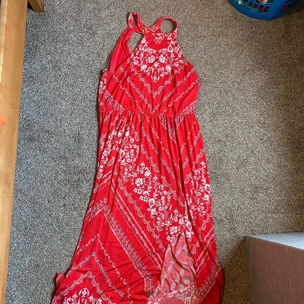 Three Pink Hearts Maxi Dress
